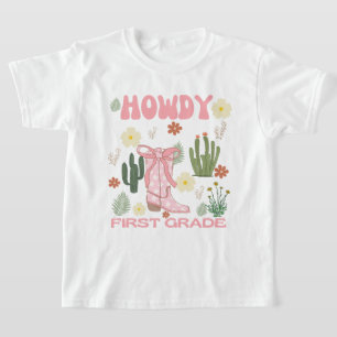 Hur första klassens ungar T-shirt, Cowgirl första T Shirt