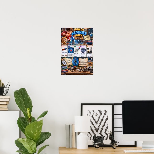 Hur Fungerar Magneter? Poster (Hemmakontoret)