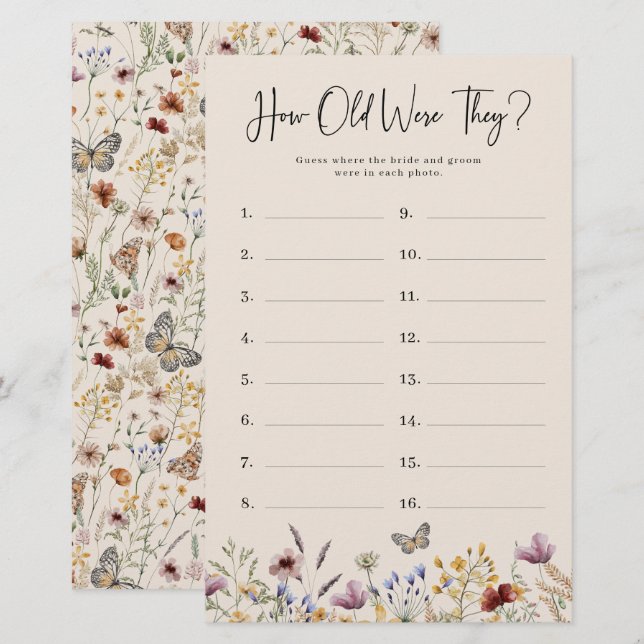 Hur gamla var de? (Fram/baksida)