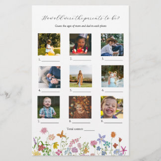 Hur gamla var de? Baby Shower Lek