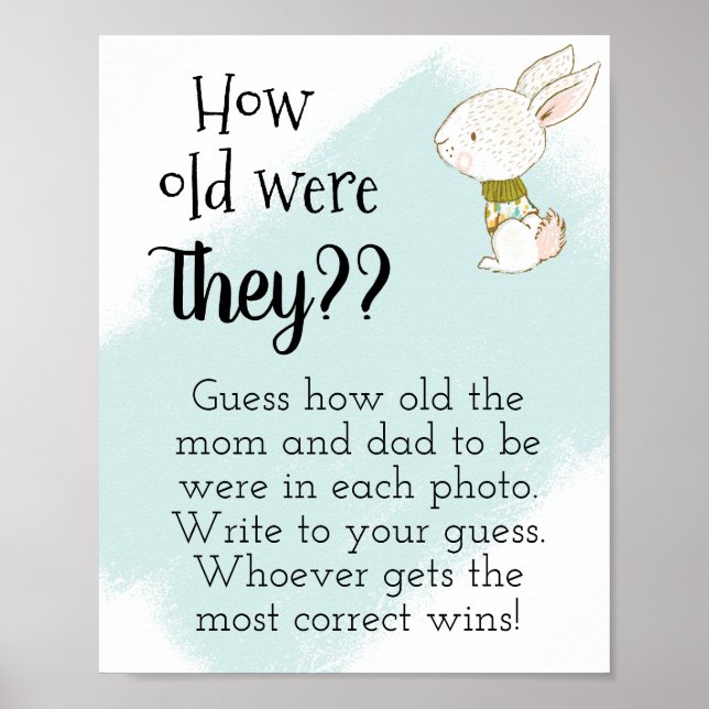 Hur gamla var de? Bunny Poster (Framsidan)