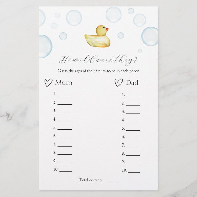 Hur gamla var de där Anka-babystöldspel i Rubber? (Framsida)