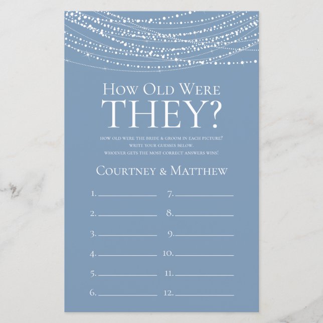 Hur gamla var de Dusty Blue Ljus? (Framsida)