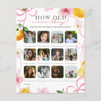 Hur gamla var de Lemon Baby Shower-spel Flygblad