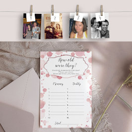 "Hur gamla var de" Mamma Pappa Photo Baby Shower G