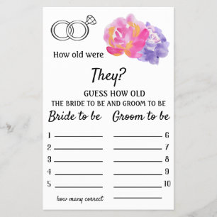 Hur gamla var de? - Violet Flowers Flygblad