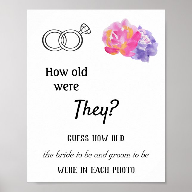 Hur gamla var de? - Violet Flowers Poster (Framsidan)