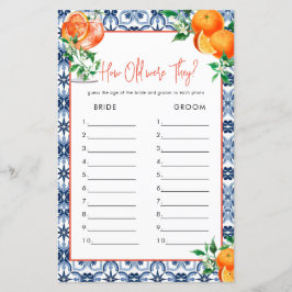 Hur gammal? Aperol Spritz Möhippa Game