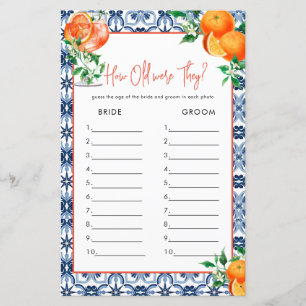 Hur gammal? Aperol Spritz Möhippa Game