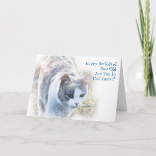 Hur gammal är du i Kat Years Birgday Card? Kort