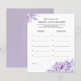 Hur gammal var Blommigten BRIDE OCH GROOM - Lila