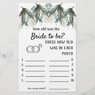Hur gammal var Bride? Blommor - spel Flygblad