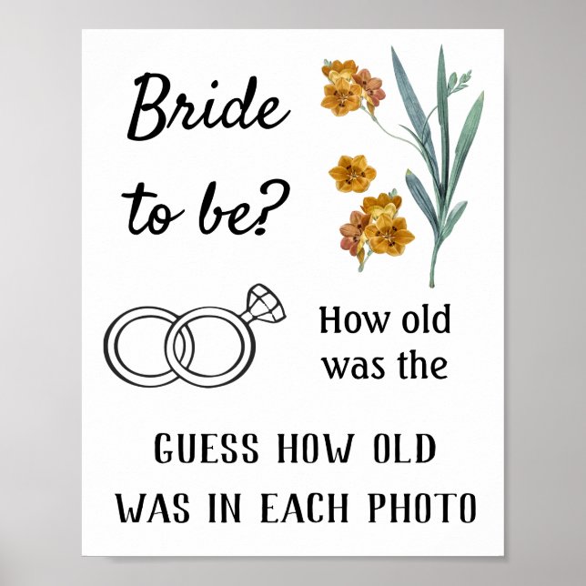 Hur gammal var Bride? Flödesspel Poster (Framsidan)
