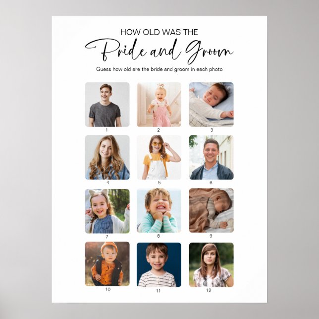 Hur gammal var de brickan och Groom Möhippa-skylte Poster (Framsidan)