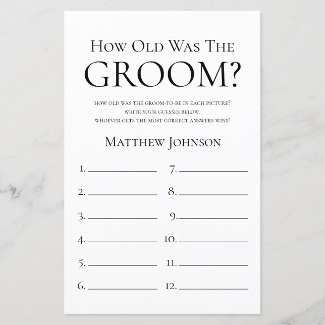 Hur gammal var Groom? (Framsida)