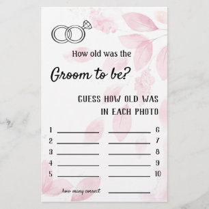 Hur gammal var Groom? Rosa Watercolor Flyer