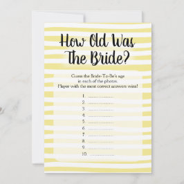 Hur gammal var Gulten Vit i Bride Shower-spelet?