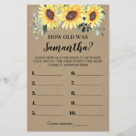 Hur gammal var hon då? flygblad