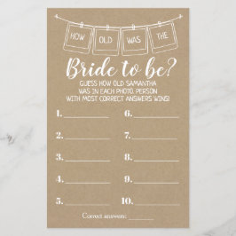 Hur gammal var hon, då hon duschade tvåsidigt spel