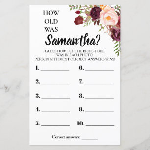 Hur gammal var hon Marsala Flowers Möhippa Game?