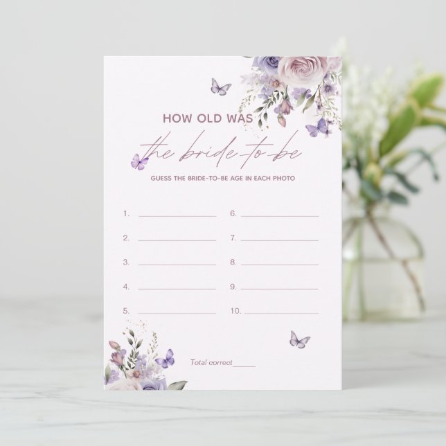 Hur gammalt var Bride Möhippa-spelkortet? Inbjudningar (Stående Fram)