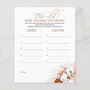 Hur gammalt var BRIDE- OCH GROOM-spelet?