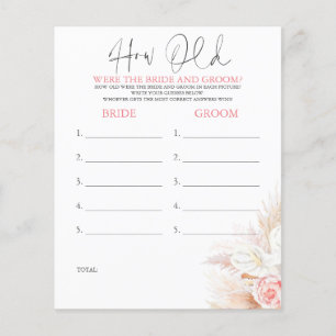 Hur gammalt var BRIDE- OCH GROOM-spelet?