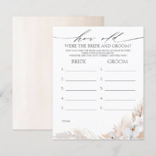 Hur gammalt var BRIDE- OCH GROOM-spelet?