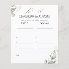 Hur gammalt var BRIDE- OCH GROOM-spelet?