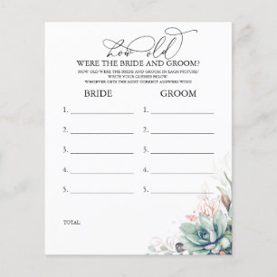 Hur gammalt var BRIDE- OCH GROOM-spelet?