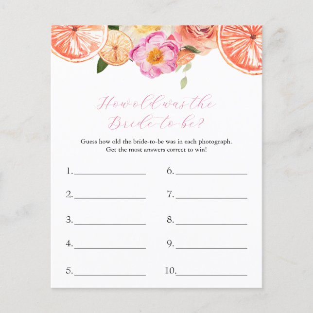 Hur gammalt var det blivande spelet? (Framsida)