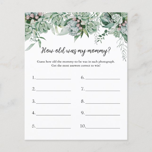 Hur gammalt var min Mamma babystöldspel? (Framsida)