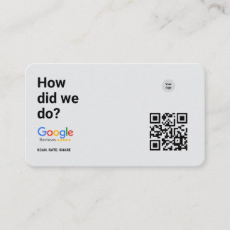 Hur gjorde vi? | Minimalistiskt QR-kort för Google Visitkort