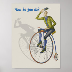 Hur gör, gör du, kicken rullar cykeln poster