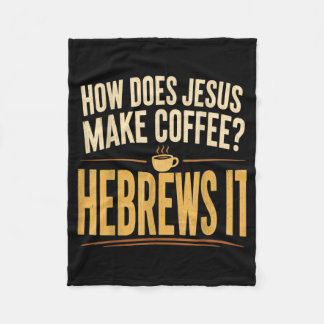Hur gör Jesus kaffe Hebreer Det roliga Fleecefilt