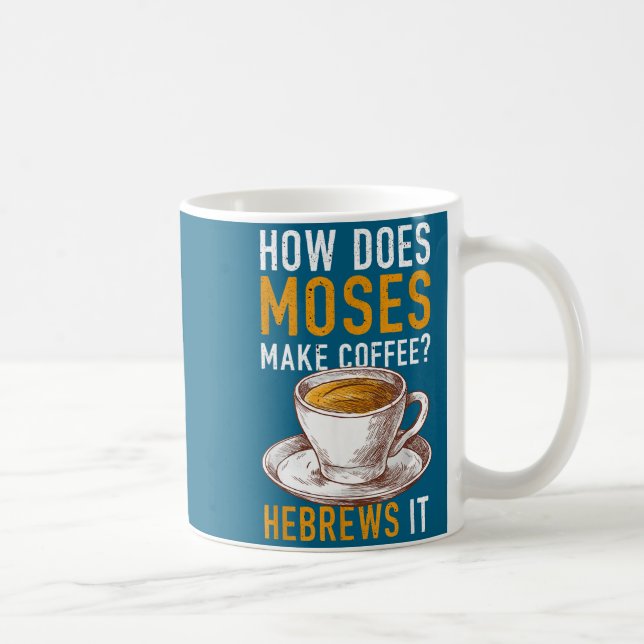 Hur gör Moses kaffe hebréer Det kristen H Kaffemugg (Höger)