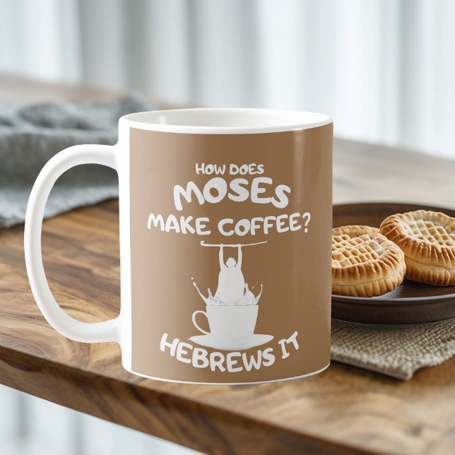 Hur gör Moses kaffe? Hebreit IT Mugg (Skapare uppladdad)