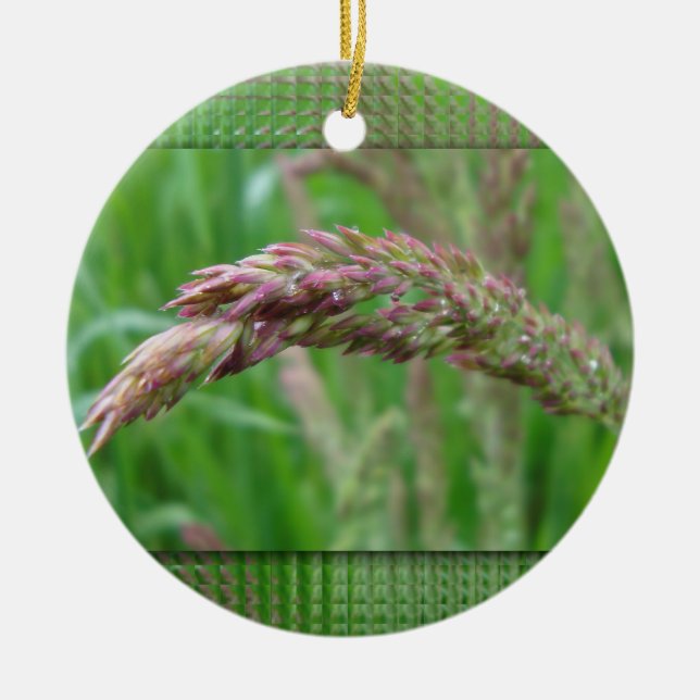 Hur gräset växer upp julgransprydnad keramik (Framsidan)