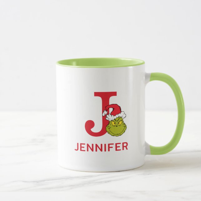 Hur Grinch stal julen | Namn & Monogram J Mugg (Höger)