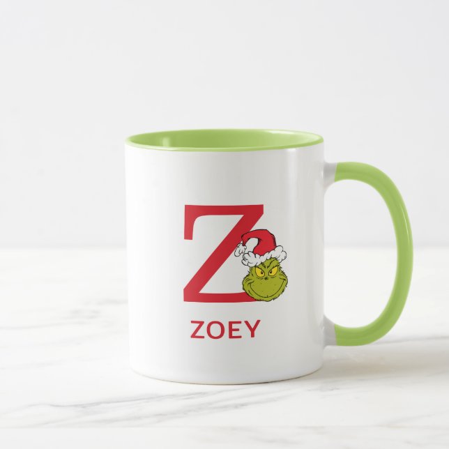 Hur Grinch stal julen | Namn & Monogram Z Mugg (Höger)