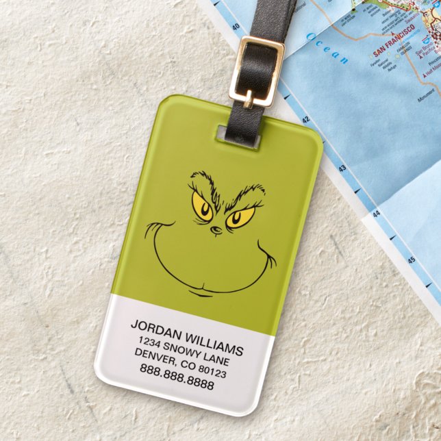 Hur Grinch stal julens ansikte Bagagebricka (Skapare uppladdad)