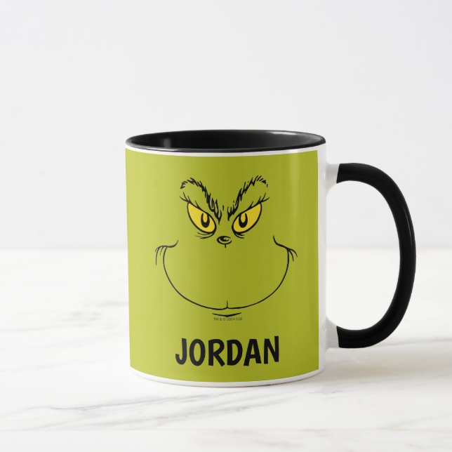 Hur Grinch Stjäl Jul Ansikte - Anpassad Mugg (Höger)