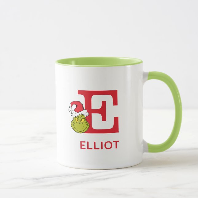 Hur Grinch Stjäl Julen | Namn & Monogram E Mugg (Höger)