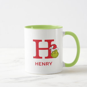 Hur Grinch Stjäl Julen Namn & Monogram H Mugg