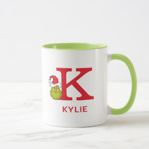 Hur Grinch Stjäl Julen Namn & Monogram K Mugg
