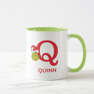 Hur Grinch Stjäl Julen Namn & Monogram Q Mugg