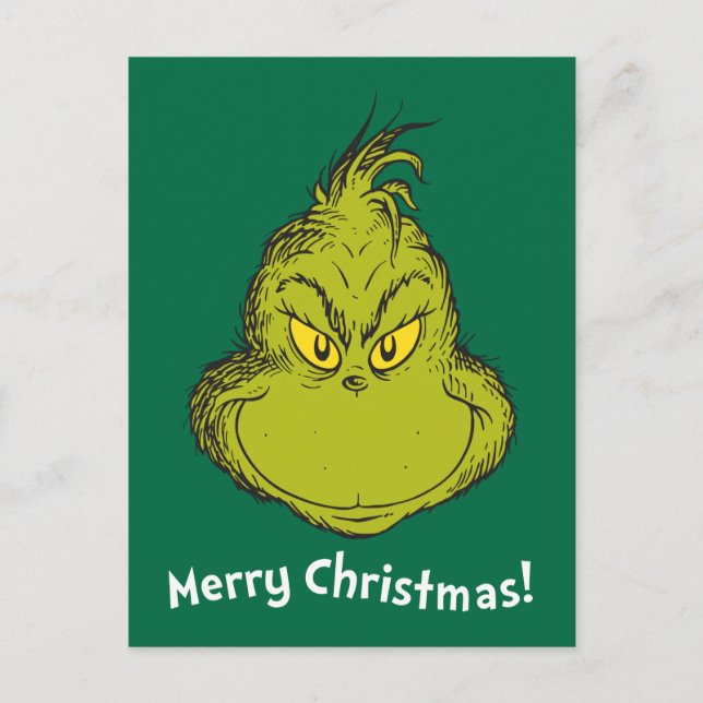 Hur Grinch Stole Classic Grinch Helg Vykort (Framsida)