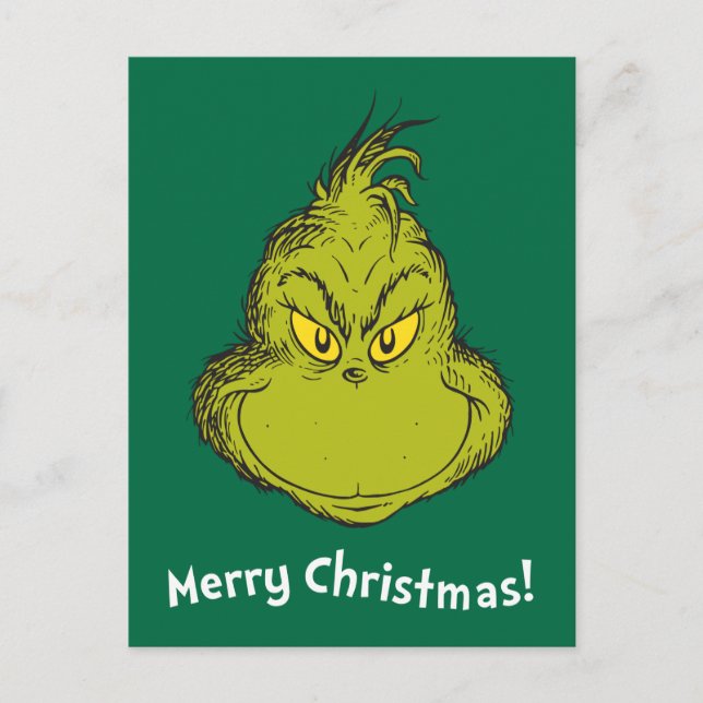 Hur Grinch Stole Classic Grinch Helg Vykort (Framsida)