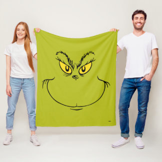 Hur Grinch Stole jul Ansikte Fleecefilt