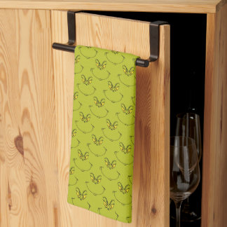 Hur Grinch Stole jul Ansikte Kitchen Towel Kökshandduk